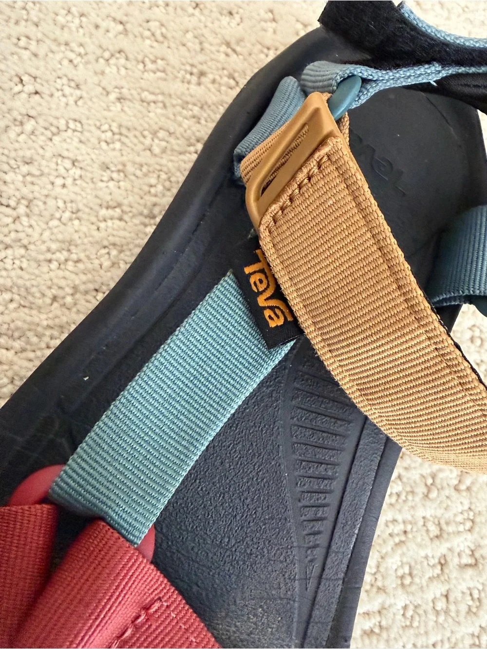 Teva Kids Multicolor Strap Sandals - Brown, Red & Teal
